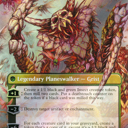 Grist, Voracious Larva // Grist, the Plague Swarm (MH3-472) - Modern Horizons 3 (Borderless) Foil