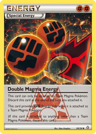 Double Magma Energy 034/34  - Reverse Holofoil Double Crisis - Uncommon