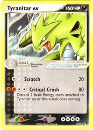 Tyranitar ex (Non-Holo) 017  POP Series 1 - Ultra Rare