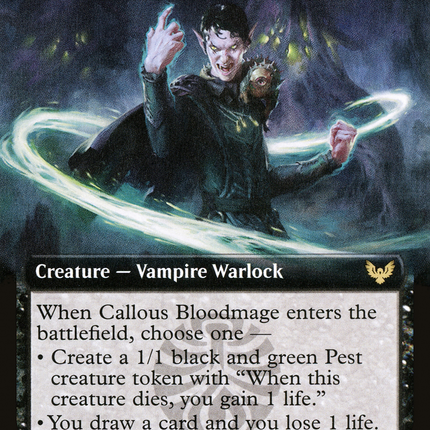 Callous Bloodmage (STX-302) - Strixhaven: School of Mages: (Extended Art) Foil