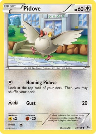 Pidove 078/108  - Reverse Holofoil XY  Roaring Skies - Common