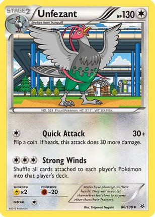 Unfezant (80)/108  XY  Roaring Skies - Uncommon