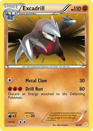 Excadrill (#30 Holo)/30  - Holofoil BW Trainer Kit Excadrill & Zoroark - Common
