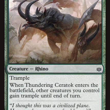 Thundering Ceratok (WAR-179) - War of the Spark Foil