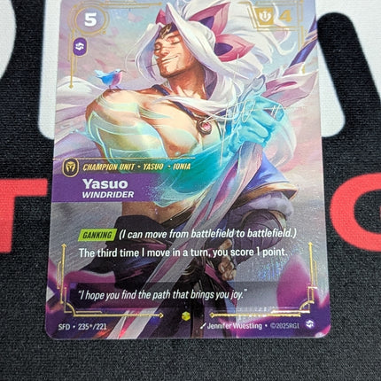 Yasuo - Windrider (Signature) (235*/221) - Spiritforged Foil Unique (15646)