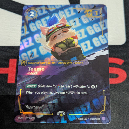 Teemo - Scout (GG EZ) (197b/298) - Riftbound Organized Play Promotional Cards Foil (Unique) (71097)