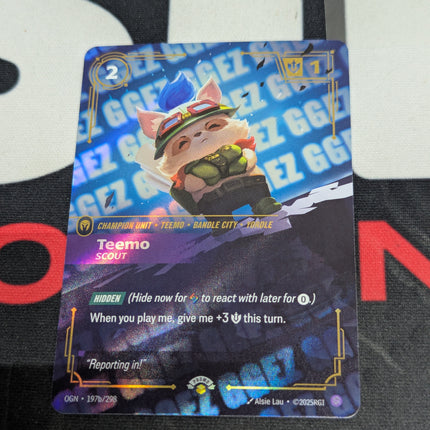 Teemo - Scout (GG EZ) (197b/298) - Riftbound Organized Play Promotional Cards Foil (Unique) (95457)