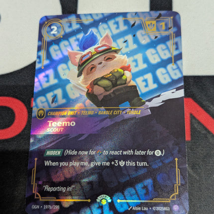 Teemo - Scout (GG EZ) (197b/298) - Riftbound Organized Play Promotional Cards Foil (Unique) (90939)