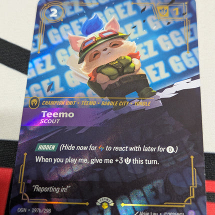 Teemo - Scout (GG EZ) (197b/298) - Riftbound Organized Play Promotional Cards Foil (Unique) (131958)
