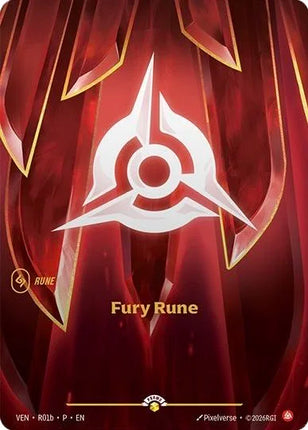 Fury Rune (Vendetta) (R01b) - Riftbound Organized Play Promotional Cards Foil