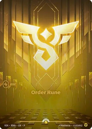 Order Rune (Vendetta) (R06b) - Riftbound Organized Play Promotional Cards Foil