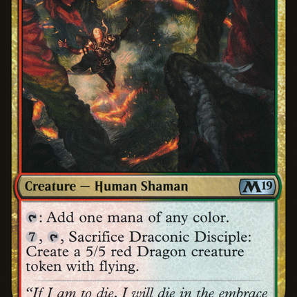 Draconic Disciple (M19-215) - Core Set 2019 Foil