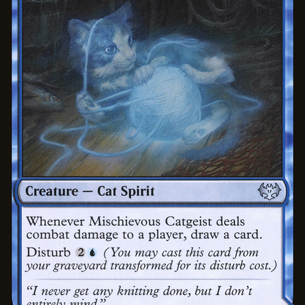 Mischievous Catgeist // Catlike Curiosity (VOW-069) - Innistrad: Crimson Vow: (Double Faced Transform) Foil