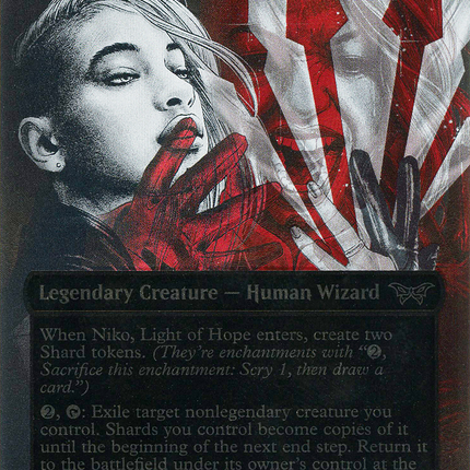Niko, Light of Hope (DSK-410) - Duskmourn: House of Horror: (Showcase) (Borderless) Foil