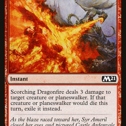 Scorching Dragonfire (M21-158) - Core Set 2021 Foil