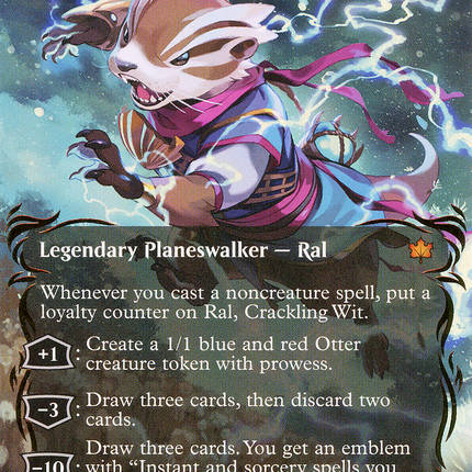 Ral, Crackling Wit (BLB-353) - Bloomburrow: (Showcase) (Borderless) Foil
