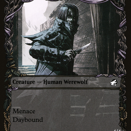 Shady Traveler // Stalking Predator (MID-291) - Innistrad: Midnight Hunt: (Showcase, Double Faced Transform) Foil
