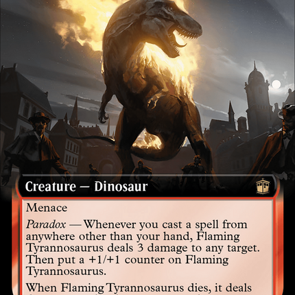 Flaming Tyrannosaurus (WHO-385) - Doctor Who: (Extended Art) Foil