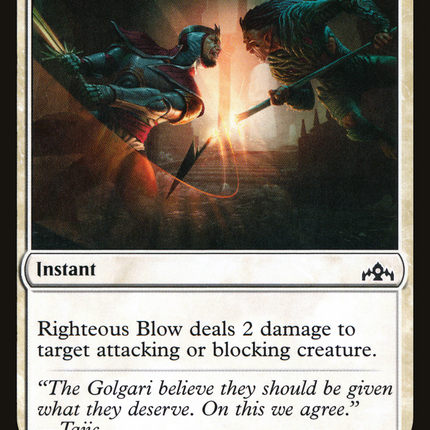 Righteous Blow (GRN-023) - Guilds of Ravnica