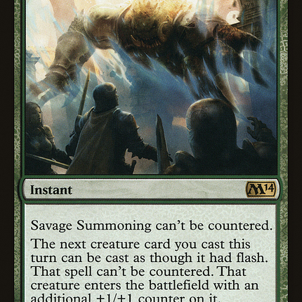 Savage Summoning (M14-194) - Magic 2014 Foil