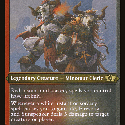 Firesong and Sunspeaker (Foil Etched) (MUL-104) - Multiverse Legends Foil