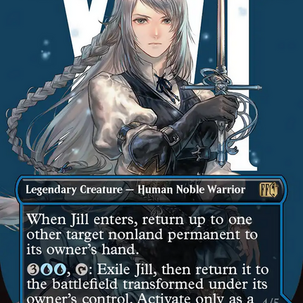 Jill, Shiva's Dominant // Shiva, Warden of Ice (FIN-523) - FINAL FANTASY: (enchantment) (Borderless) Foil