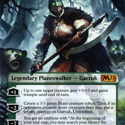Garruk, Unleashed (M21-284) - Core Set 2021 (Borderless)