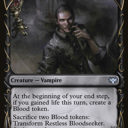 Restless Bloodseeker // Bloodsoaked Reveler (VOW-295) - Innistrad: Crimson Vow: (Showcase, Double Faced Transform)