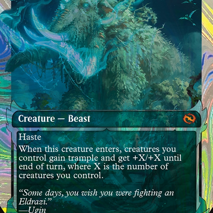 Craterhoof Behemoth (TDM-414) - Tarkir: Dragonstorm: (Showcase) Foil