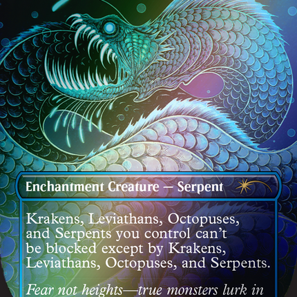 Serpent of Yawning Depths (SLD-1489) - Secret Lair Drop (Borderless) Foil