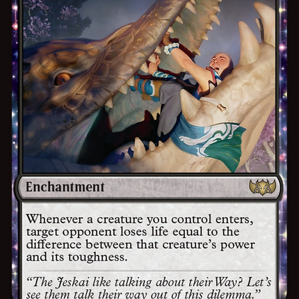 Jaws of Defeat (TDC-027) - Commander: Tarkir: Dragonstorm: (enchantment)