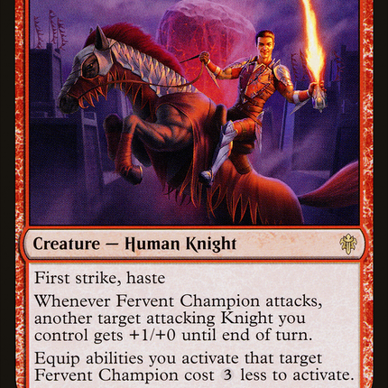 Fervent Champion (ELD-124) - Throne of Eldraine Foil