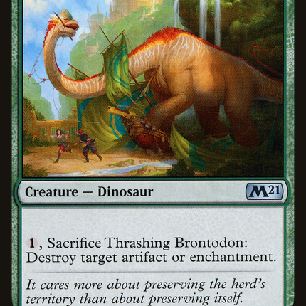 Thrashing Brontodon (M21-209) - Core Set 2021 Foil