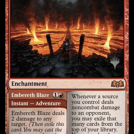 Virtue of Courage // Embereth Blaze (PPWOE-157) - Wilds of Eldraine Promos