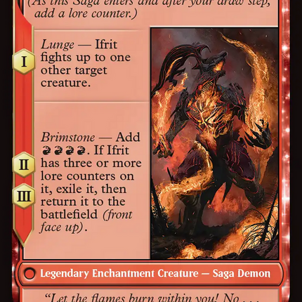 Clive, Ifrit's Dominant (Extended Art) (FIN-458) - FINAL FANTASY: (enchantment, Extended Art) Foil