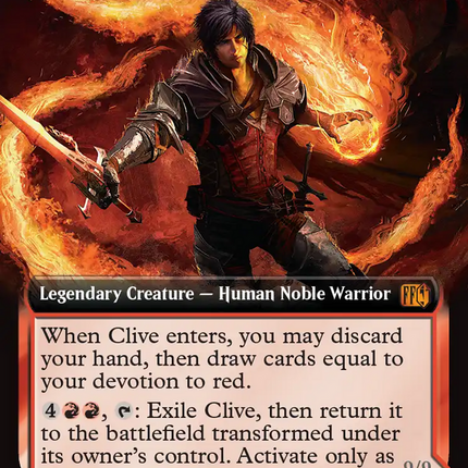 Clive, Ifrit's Dominant (Extended Art) (FIN-458) - FINAL FANTASY: (enchantment, Extended Art)
