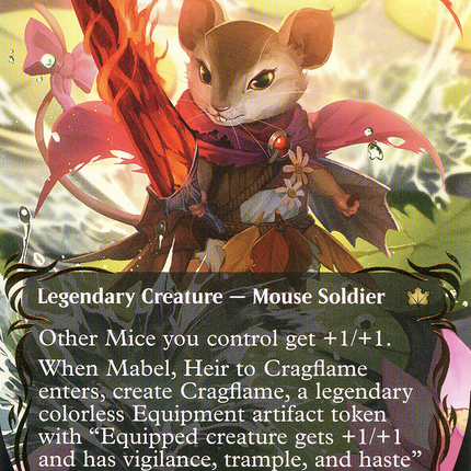Mabel, Heir to Cragflame (BLB-351) - Bloomburrow: (Showcase) (Borderless) Foil