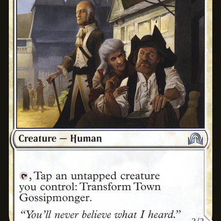Town Gossipmonger // Incited Rabble (SOI-046) - Shadows over Innistrad: (Double Faced Transform) Foil