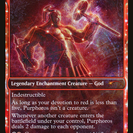 Purphoros, God of the Forge (SLD-077) - Secret Lair Drop: (enchantment, Showcase) Foil