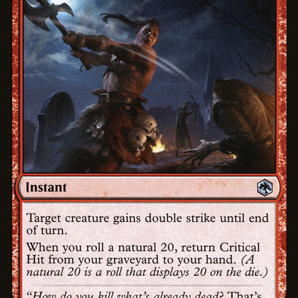 Critical Hit (AFR-137) - Adventures in the Forgotten Realms Foil