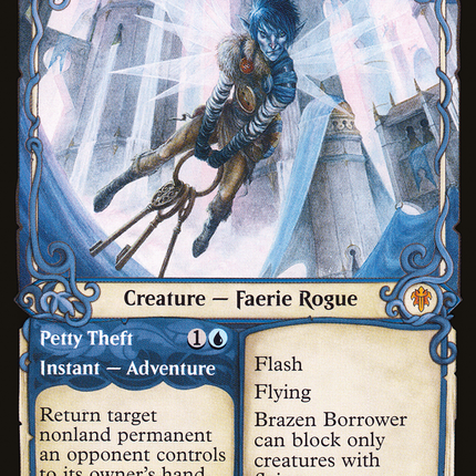 Brazen Borrower // Petty Theft (ELD-281) - Throne of Eldraine: (Showcase) Foil