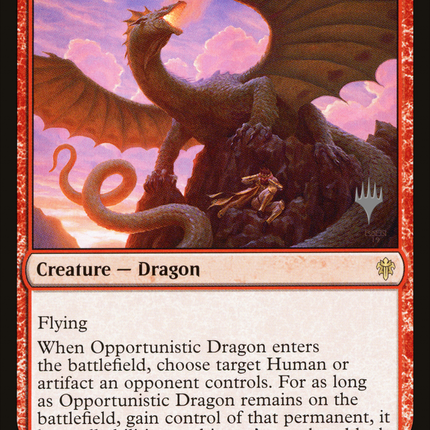 Opportunistic Dragon (PPELD-133) - Throne of Eldraine Promos