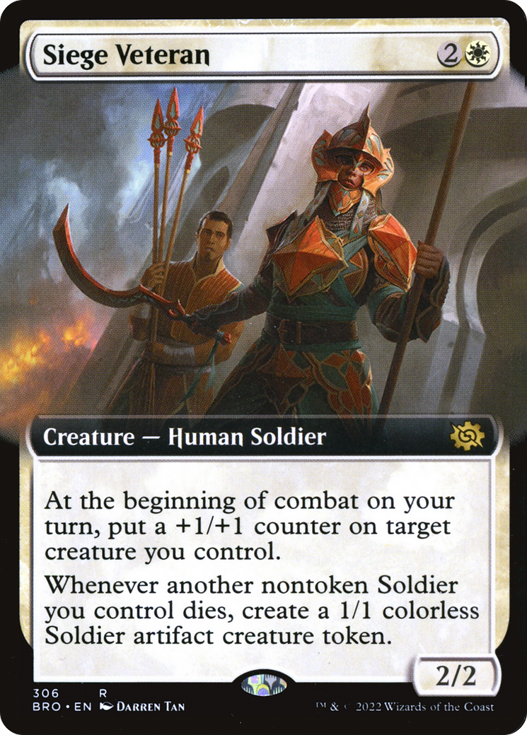 Siege Veteran (BRO-306) - The Brothers' War: (Extended Art)
