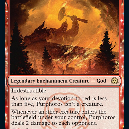 Purphoros, God of the Forge (JDG-008) - Judge Gift Cards 2022: (enchantment) Foil