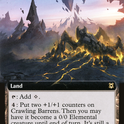 Crawling Barrens (ZNR-378) - Zendikar Rising: (Extended Art) Foil