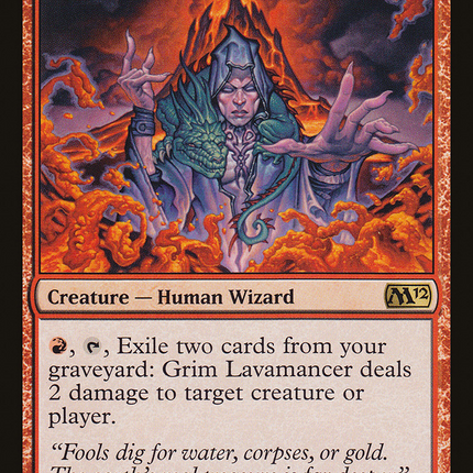 Grim Lavamancer (M12-145) - Magic 2012 Foil