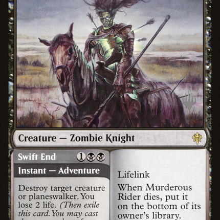 Murderous Rider // Swift End (PPELD-097) - Throne of Eldraine Promos Foil