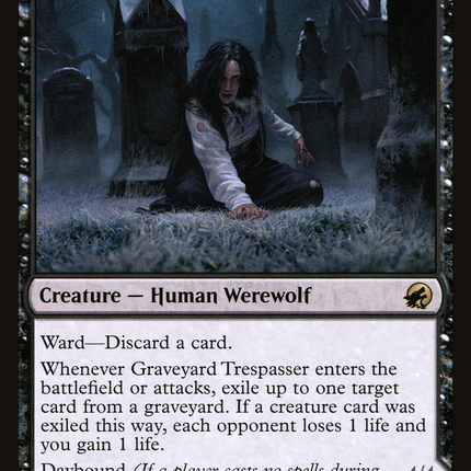 Graveyard Trespasser // Graveyard Glutton (MID-104) - Innistrad: Midnight Hunt: (Double Faced Transform)