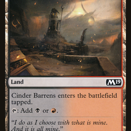 Cinder Barrens (M19-248) - Core Set 2019 Foil