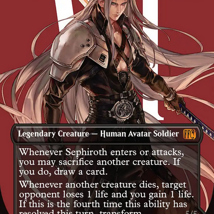 Sephiroth, Fabled SOLDIER // Sephiroth, One-Winged Angel (FIN-527) - FINAL FANTASY (Borderless) Foil